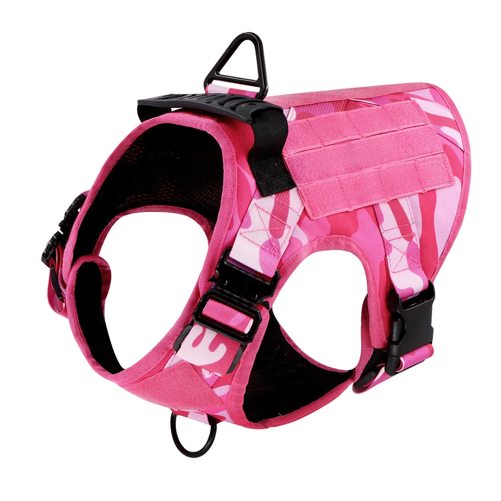 Pink Advanced Tactical No-Pull Dog Harness