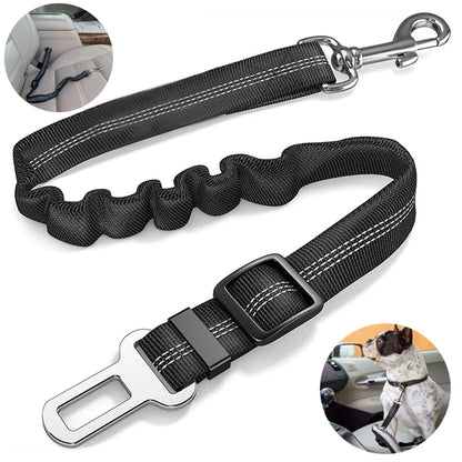 Durable Adjustable Elastic Reflective Dog Seat Belt