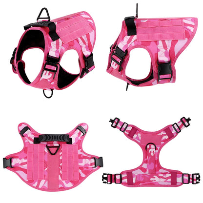 Pink Advanced Tactical No-Pull Dog Harness