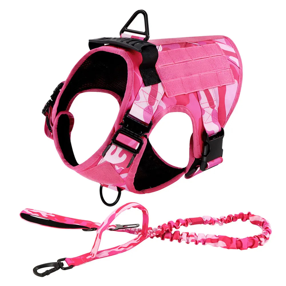 Pink Advanced Tactical No-Pull Dog Harness