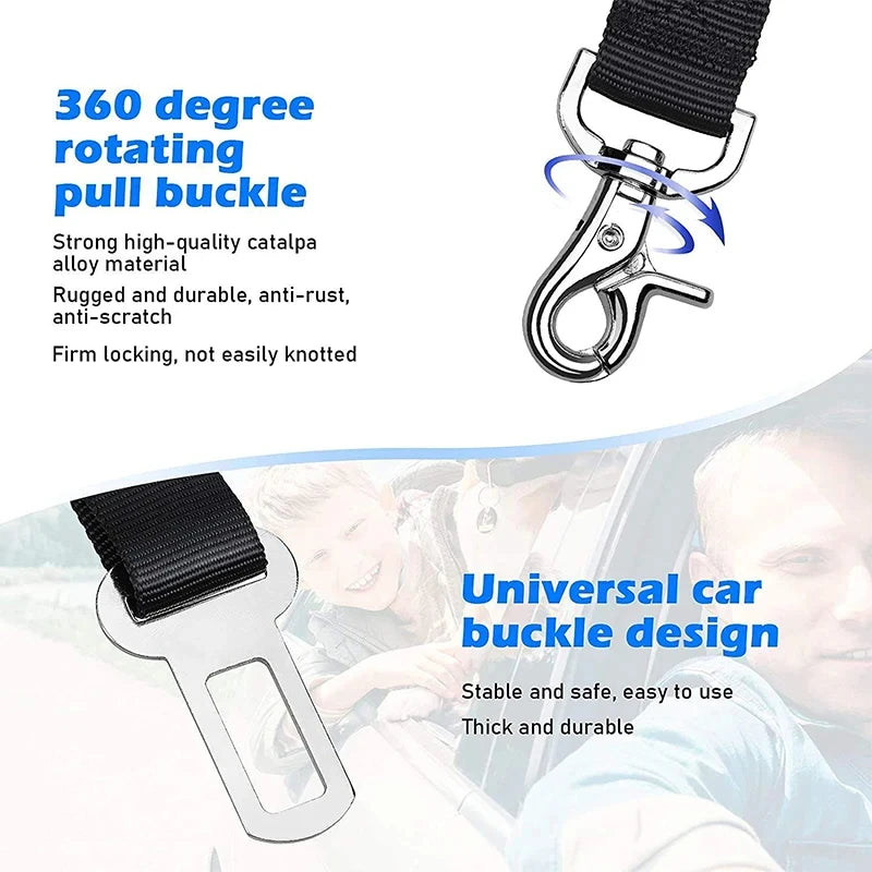 Durable Adjustable Elastic Reflective Dog Seat Belt