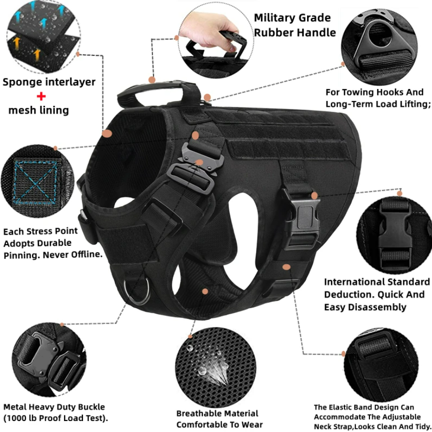 Advanced Tactical No-Pull Dog Harness