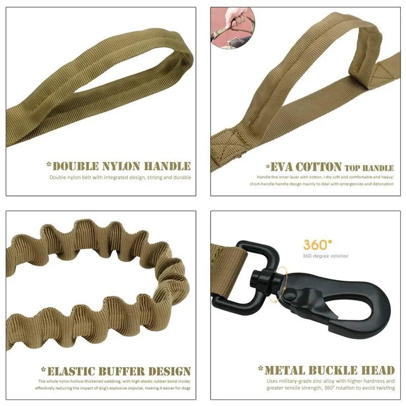 No-Pull Tactical Elastic Bungee Leash