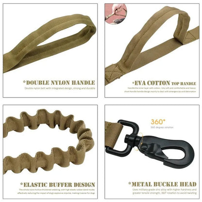 No-Pull Tactical Elastic Bungee Leash