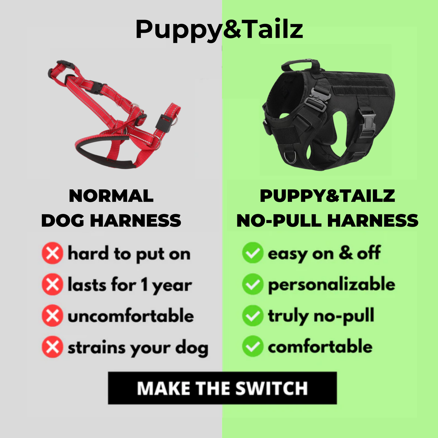 Advanced Tactical No-Pull Dog Harness